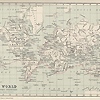 Map of the Beagle voyage, the route illustrated by a red line, from Darwin's Journal of researches.