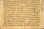 The lower half of folio 29a from Muḥammad Arzānī's Mufarriḥ al-qulūb (The Rejoicing of the Heart) showing cranial sutures in the middle of the text. The text is written in a medium-small to medium-large nasta‘liq script written in black ink. The paper is yellow-brown and brittle; only very wavy and broad horizontal laid lines are visible.