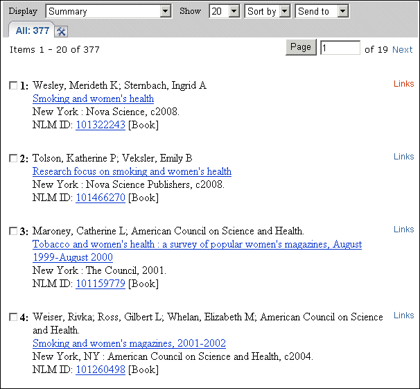 Related Records search results for Handbook of Prebiotics from Links menu.  Retrieval increased from 12 items to 103 items.