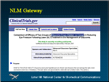 ClinicalTrials record for glaucoma study