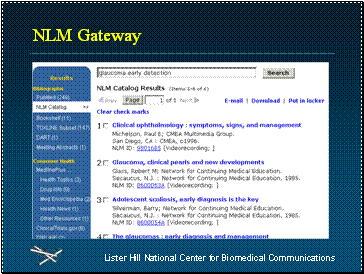 NLM Catalog results for glaucoma early detection