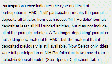 Explanation of Participation Level