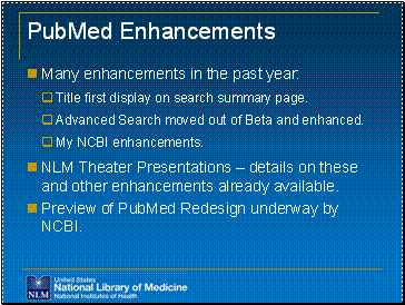 PubMed Enhancements