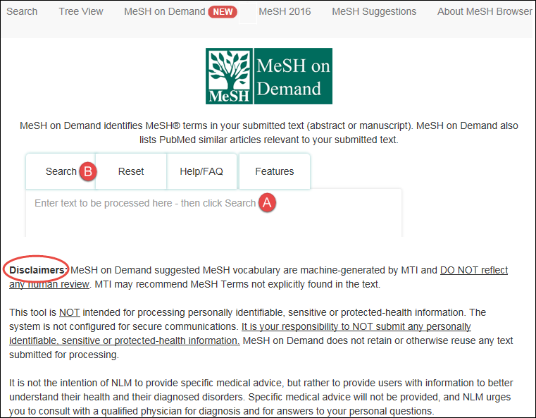 New version of MeSH on Demand