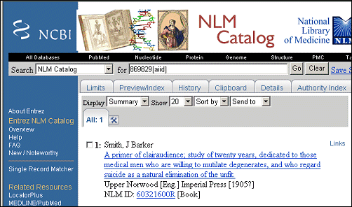 Screen capture of citation context menu.