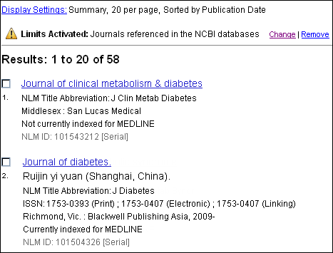 Screen capture of Summary display with limits activated.