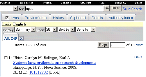 Screen capture of citation context menu.