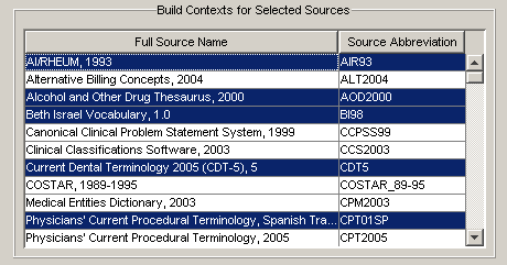 select sources menu